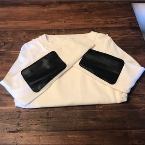 J. Crew Cream Sweater with Elbow Patches